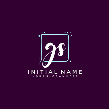 GS Monogramlı Modern Çiçek Baş Logosu