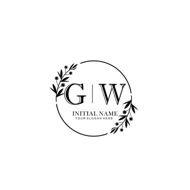 Kişisel ya da Marka İçin GW Minimum Çiçek Logosu Koleksiyonu