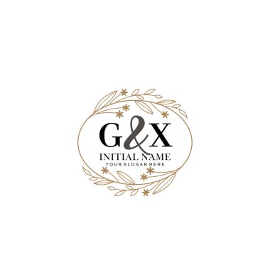 Minimalist Çiçek Baş Logosu, GX Marka Şablonu