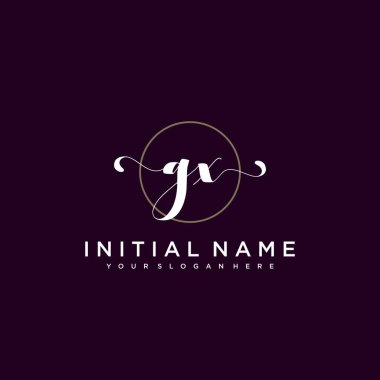 Minimalist Çiçek Baş Logosu, GX Marka Şablonu