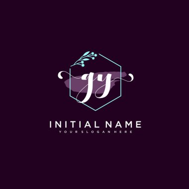 Minimalist Çiçek Baş Logosu, GY Marka Şablonu