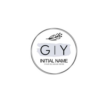 Kişisel ya da Marka İçin GY Minimum Çiçek Logosu Koleksiyonu