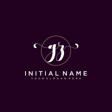 Minimalist Çiçek Baş Logosu, GZ Marka Şablonu