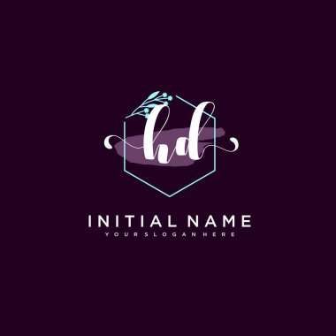 Minimalist Çiçek Baş Logosu, HD Marka Şablonu