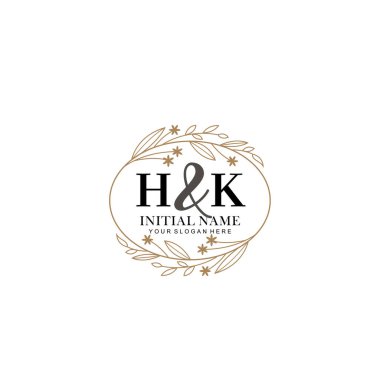 Minimalist Çiçek Baş Logosu, Hong Kong Marka Şablonu