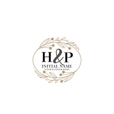 Minimalist Çiçek Baş Logosu, HP Marka Şablonu