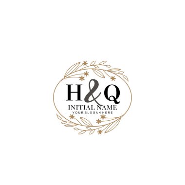 Minimalist Çiçek Baş Logosu, Merkez Marka Şablonu