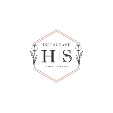 Kişisel ya da Brand için HS Minimal Çiçek Logosu Koleksiyonu