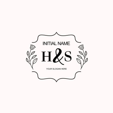 Minimalist Çiçek Baş Logosu, HS Marka Şablonu