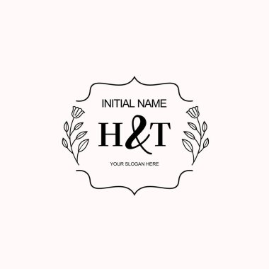Minimalist Çiçek Baş Logosu, HT Marka Şablonu