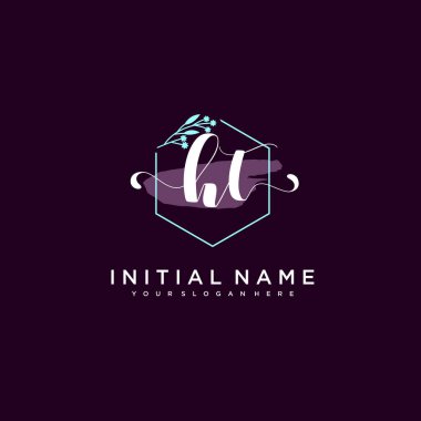 Minimalist Çiçek Baş Logosu, HT Marka Şablonu