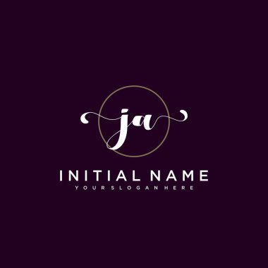 Minimalist Çiçek Baş Logosu, JA Marka Şablonu