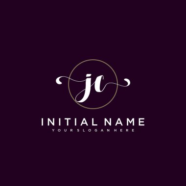 Minimalist Çiçek Baş Logosu, JC Marka Şablonu