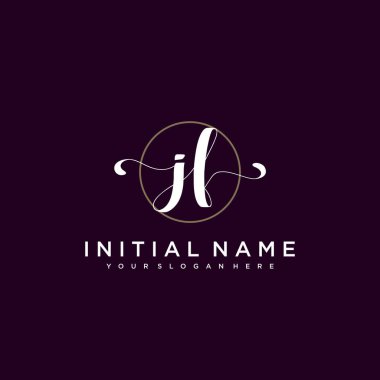 Minimalist Çiçek Baş Logosu, JF Marka Şablonu