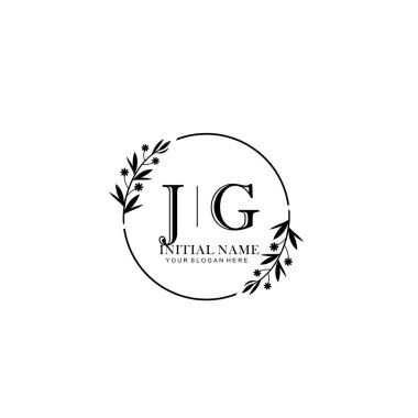 Kişisel ya da Marka İçin JG Minimal Çiçek Logosu Koleksiyonu