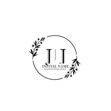 Kişisel ya da Marka İçin JJ Minimal Çiçek Logosu Koleksiyonu