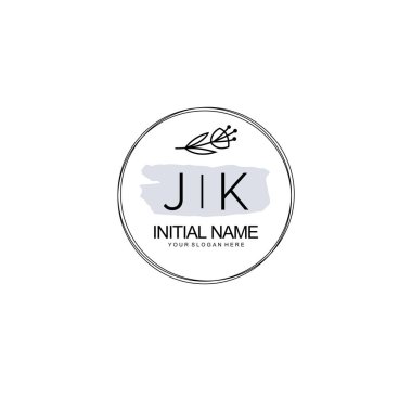 Kişisel ya da Marka İçin JK Minimal Çiçek Logosu Koleksiyonu