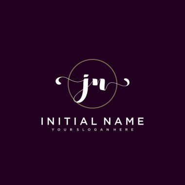 Minimalist Çiçek Baş Logosu, JN Marka Şablonu