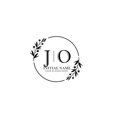 Kişisel ya da Brand için JO Minimal Çiçek Logosu Koleksiyonu