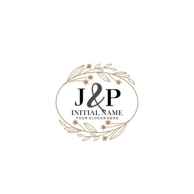 Minimalist Çiçek Baş Logosu, JP Marka Şablonu