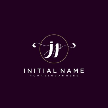 Minimalist Çiçek Baş Logosu, JP Marka Şablonu