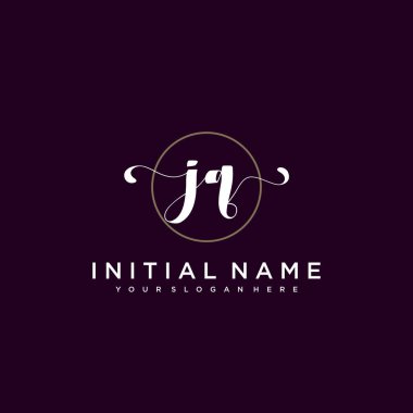 Minimalist Çiçek Baş Logosu, JQ Marka Şablonu