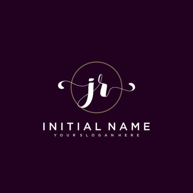 Minimalist Çiçek Baş Logosu, JR Marka Şablonu