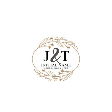 Minimalist Çiçek Baş Logosu, JT Marka Şablonu