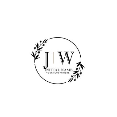 Kişisel ya da Marka İçin JW Minimal Çiçek Logosu Koleksiyonu
