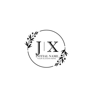 Kişisel ya da Marka İçin JX Minimal Çiçek Logosu Koleksiyonu