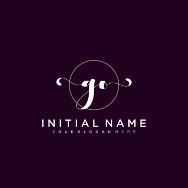 Minimalist Çiçek Baş Logosu, GO Markalaşma Şablonu