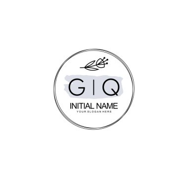 Kişisel ya da Brand için GQ Minimal Çiçek Logosu Koleksiyonu
