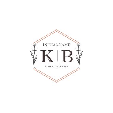 Kişisel ya da Marka İçin KB Minimal Çiçek Logosu Koleksiyonu