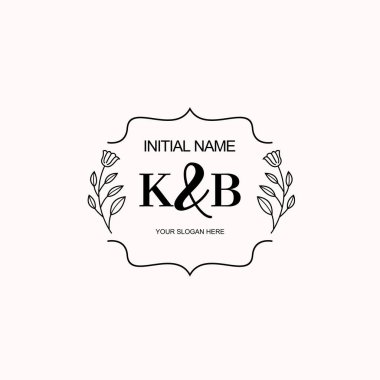Minimalist Çiçek Baş Logosu, KB Marka Şablonu