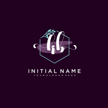 Minimalist Çiçek Baş Logosu, KB Marka Şablonu