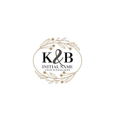 Minimalist Çiçek Baş Logosu, KB Marka Şablonu