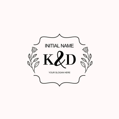 Minimalist Çiçek Baş Logosu, KD Marka Şablonu