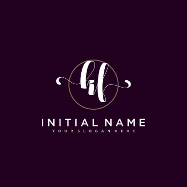 Minimalist Çiçek Baş Logosu, KF Marka Şablonu