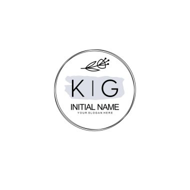 Kişisel ya da Marka İçin KG Minimal Çiçek Logosu Koleksiyonu