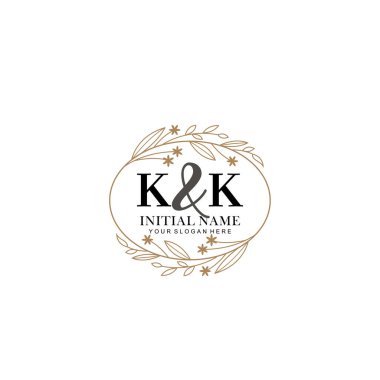 Minimalist Çiçek Baş Logosu, KK Markalaşma Şablonu