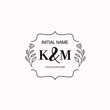 Minimalist Çiçek Baş Logosu, KM Markalaşma Şablonu