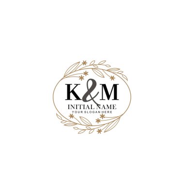 Minimalist Çiçek Baş Logosu, KM Markalaşma Şablonu