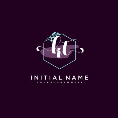 Minimalist Çiçek Baş Logosu, KT Marka Şablonu