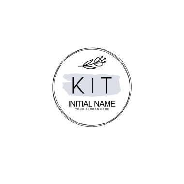 Kişisel ya da Marka İçin KT Minimal Çiçek Logosu Koleksiyonu