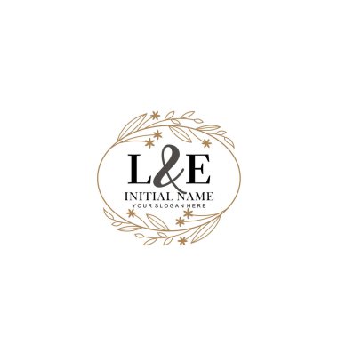 Minimalist Çiçek Baş Logosu, LE Damgalama Şablonu