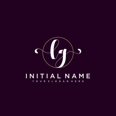 Minimalist Çiçek Baş Logosu, LG Marka Şablonu