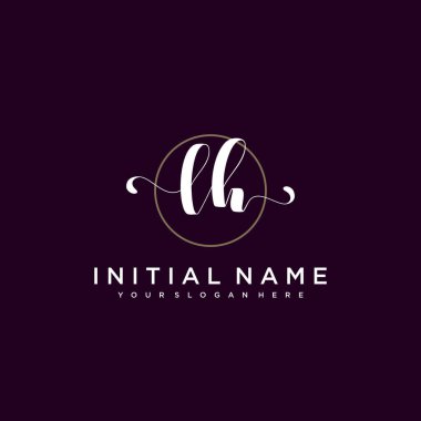 Minimalist Çiçek Baş Logosu, LH Damgalama Şablonu