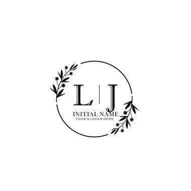 Kişisel ya da Brand için LJ Minimal Çiçek Logosu Koleksiyonu