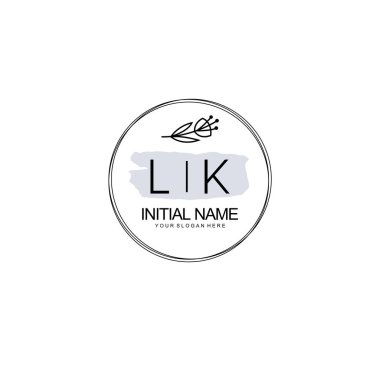 Kişisel ya da Marka İçin LK Minimal Çiçek Logosu Koleksiyonu