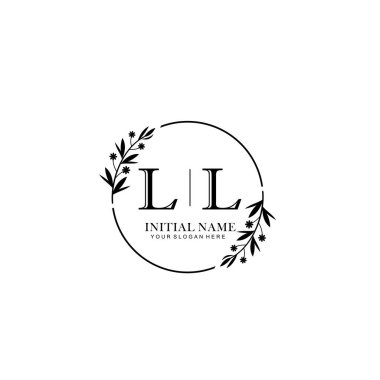 Kişisel ya da Brand için LL Minimal Çiçek Logosu Koleksiyonu